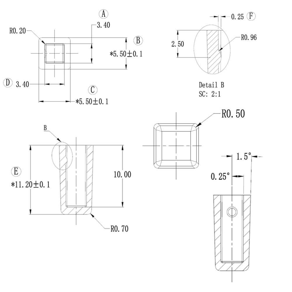 Plastic Single Color Button AN-10